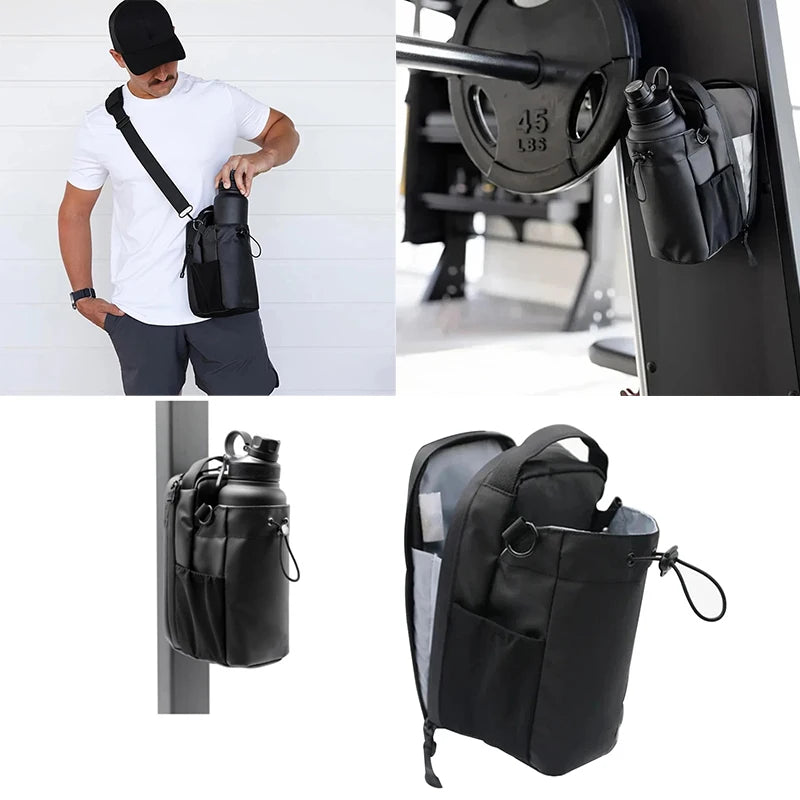Magnetic Water Bottle Pouch Bag Gym-Specific Water Cup Holder with Strong Magnet for Outdoor Sports Cup Holder Bag